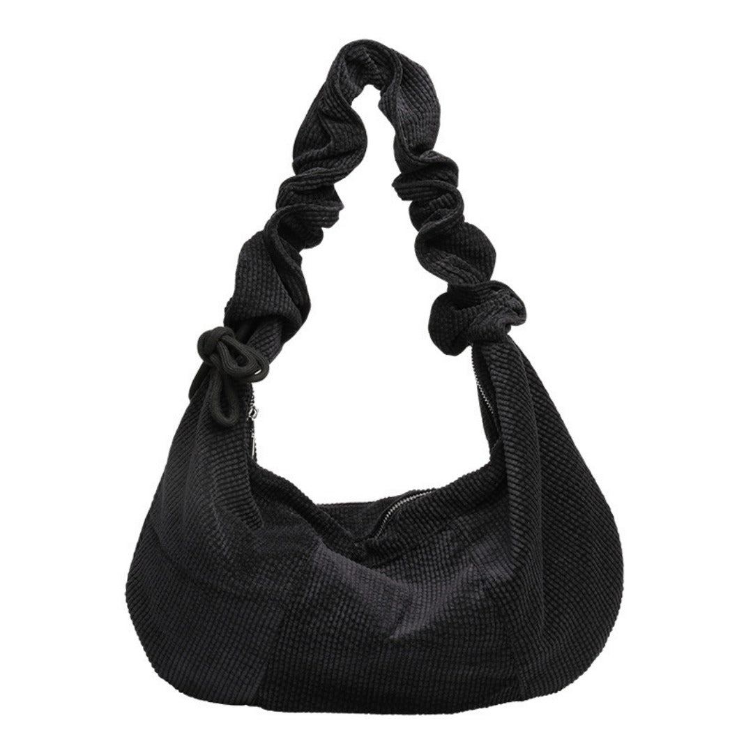 Pleated Hobo Shoulder Bag