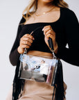 Clear Fringe Crossbody Handbag