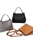 Elegant Genuine Leather Handbag - Fashionable Casual Leather Tote Purse & Shoulder Crossbody Bag for Women