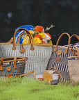 Ash Wisdom Striped Handwoven Sisal Straw Basket Tote
