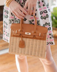 Margo Camel -  Wicker Handbag