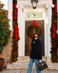 Margo -  Fall Wicker Handbag - Black & Chocolate