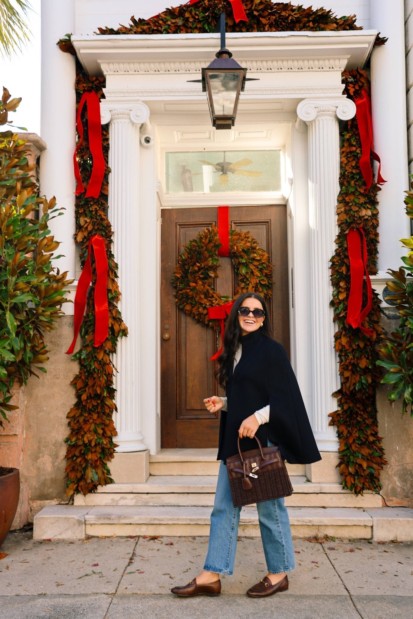 Margo -  Fall Wicker Handbag - Black &amp; Chocolate
