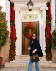 Margo -  Fall Wicker Handbag - Black & Chocolate